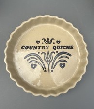 Moira English Stoneware Country Quiche Dish Approximately 24cm Diameter
