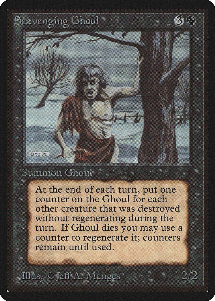 Scavenging Ghoul Beta PLD Black Uncommon MAGIC THE GATHERING CARD ABUGames