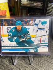 2025-26 Upper Deck Series 2 Carl Grundstrom Deluxe /250 #394 SP Sharks