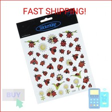 Tattoo King SK129MC-4175 Multicolored Sticker, Ladybugs and Sunflowers
