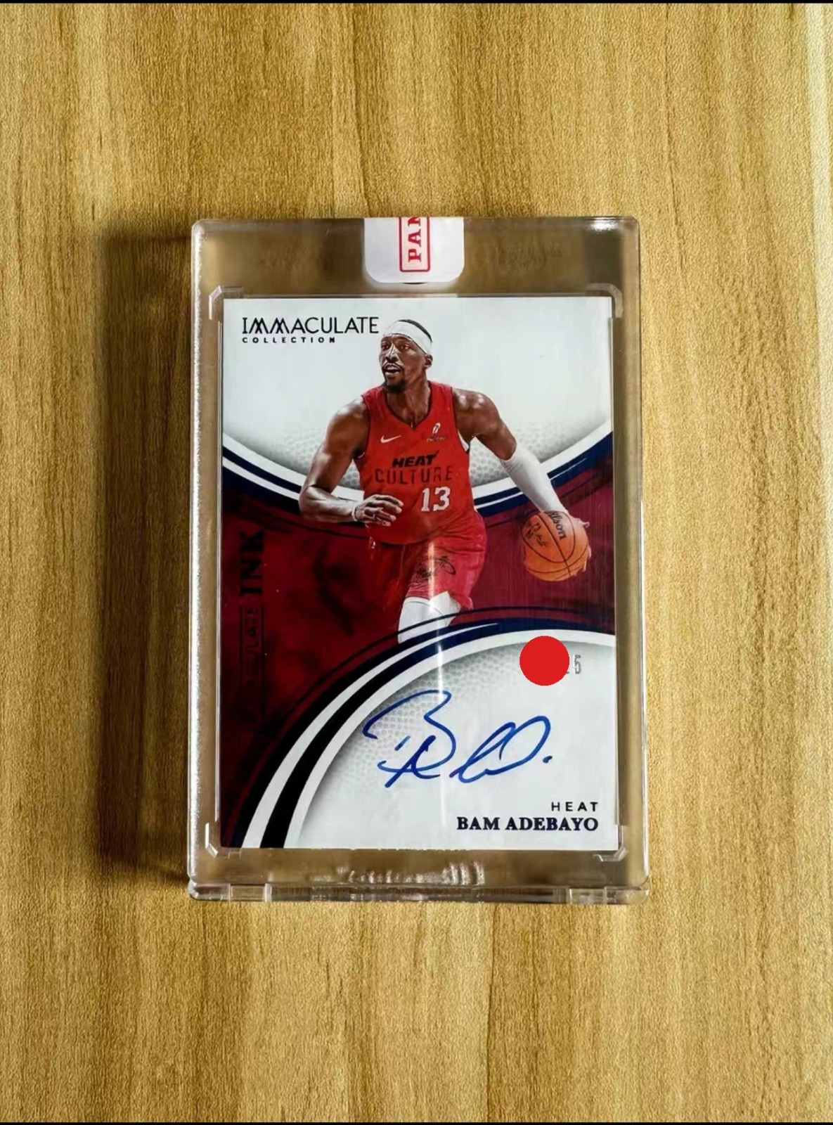 2024-25 Panini Immaculate Bam Adebayo Immaculate Ink Auto /15 Heat INK-BAM