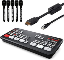 ATEM Mini Pro ISO HDMI Live Stream Switcher Bundle with 6  HDMI Cable, 7  Cat5E