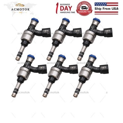 6 Piece Fuel Injectors For GM 2013-15 Cadillac ATS 2014-15 CTS 2014-19 XTS 3.6L