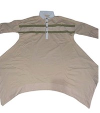 Women’s Handkerchief Hem Midi Dress - Size Small - Beige Half-Button RRP £46