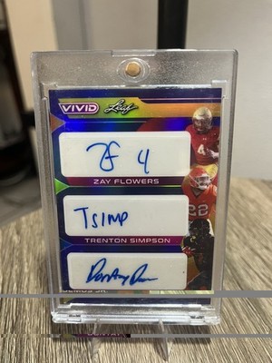 2023 Leaf Vivid Triple Auto SSP  Z Flowers, Simpson, Demus /7