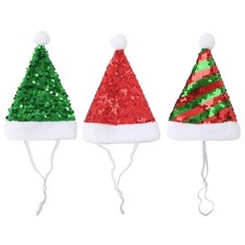 Cat Santa Cap Christmas Accessories Pet Dogs Headband Sequins Hat Dog Accessory