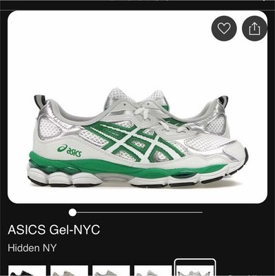 ASICS Hidden NY x Gel-NYC White/Jolly Green Mesh Low Top comfortable shoes
