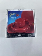 Fiestaware Scarlet Red 5 Piece Place Setting Set Retired Fiesta Dishes