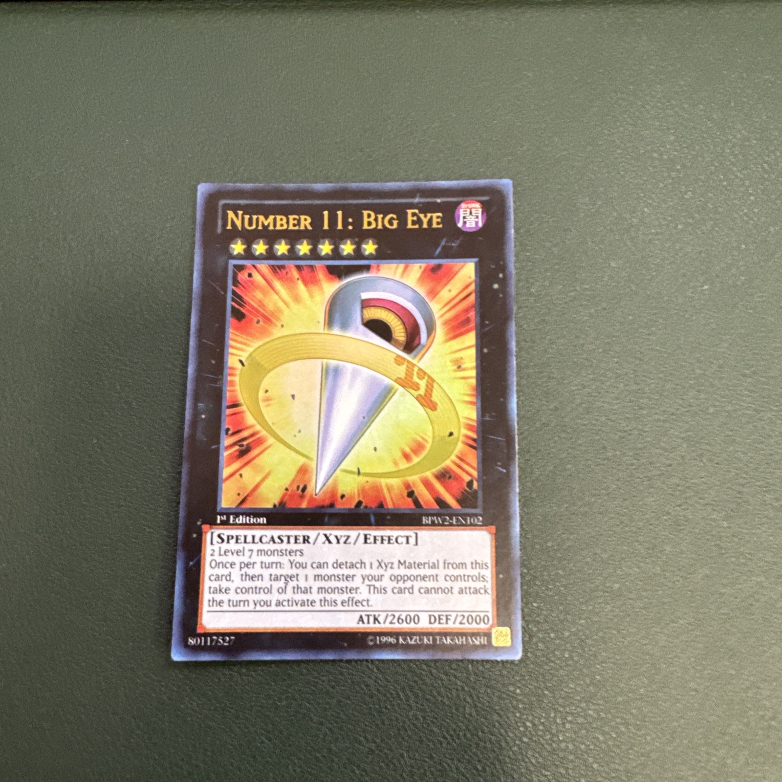 Number 11: Big Eye WGRT-EN102 YuGiOh War of the Giants Reinforcements trading card — raw and PSA graded price guide