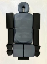 15 Piece Body Cushion Massage Therapy Support Pillow System With Adjuster Caddy