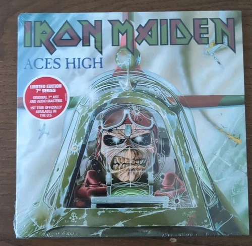 Iron Maiden: Aces High 2014 Limited Edition US New Sealed 7'' Vinyl Hype Sticker