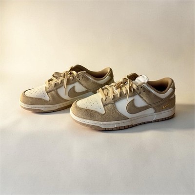 Nike Dunk Low Men s Colorblock Low Top Lace-Up Sneakers Beige/White