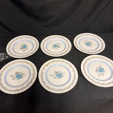 Alfred Meakin Blue Roses 6 x 9" plates "Seconds" Ex. Condition RARE (1800)
