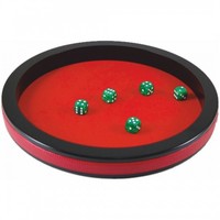 WüRfelteller 30Cm - Schwarz - Rot - Filz