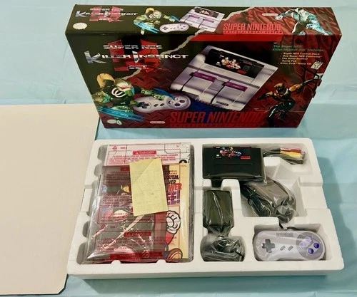 SNES SUPER NINTENDO KILLER INSTINCT CONSOLE SET CIB MATCHING SERIAL NUMBERS RARE