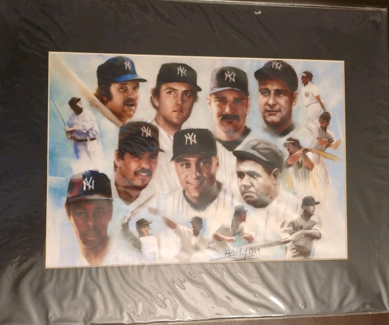 New York Yankees Great Matted Picture Haiyan 15 x 10.25