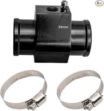 3PCS Auto Water Temp Joint Pipe, Sensor Gauge Radiator Hose Adapter, 34MM