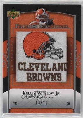 2007 UD Premier Stitchings Draft/Team Logos /75 Kellen Winslow Jr #PS-48 19bs