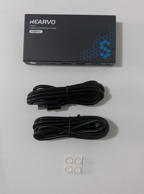 USB 3.0 HDMI KVM Switch 4K@60Hz for 2 Computers Shared Monitor Keyboard