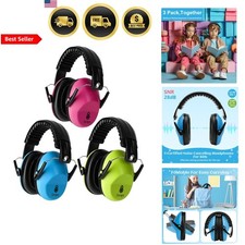 3 Pack Noise Canceling Headphones for Kids, Kids Ear Protection Earmuffs for ...