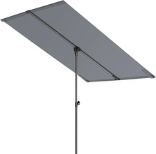 6X4Ft Outdoor Balcony Umbrella - Flat Porch Pool Patio Umbrella Rectangular Cano