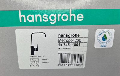 Hansgrohe 74511001 Metropol 1.2 GPM Single Hole Faucet with Loop Handle - Chrome