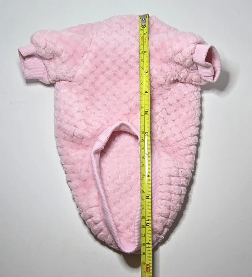 Pink Soft Fuzzy Dog Sweater Shirt Size Medium Embroidered Cute Chihuahua Face  - Image 4 of 4