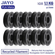 JAYO 11KG PLA Meta Black Recycled 1.75mm 3D Printer Filament High Liquidity
