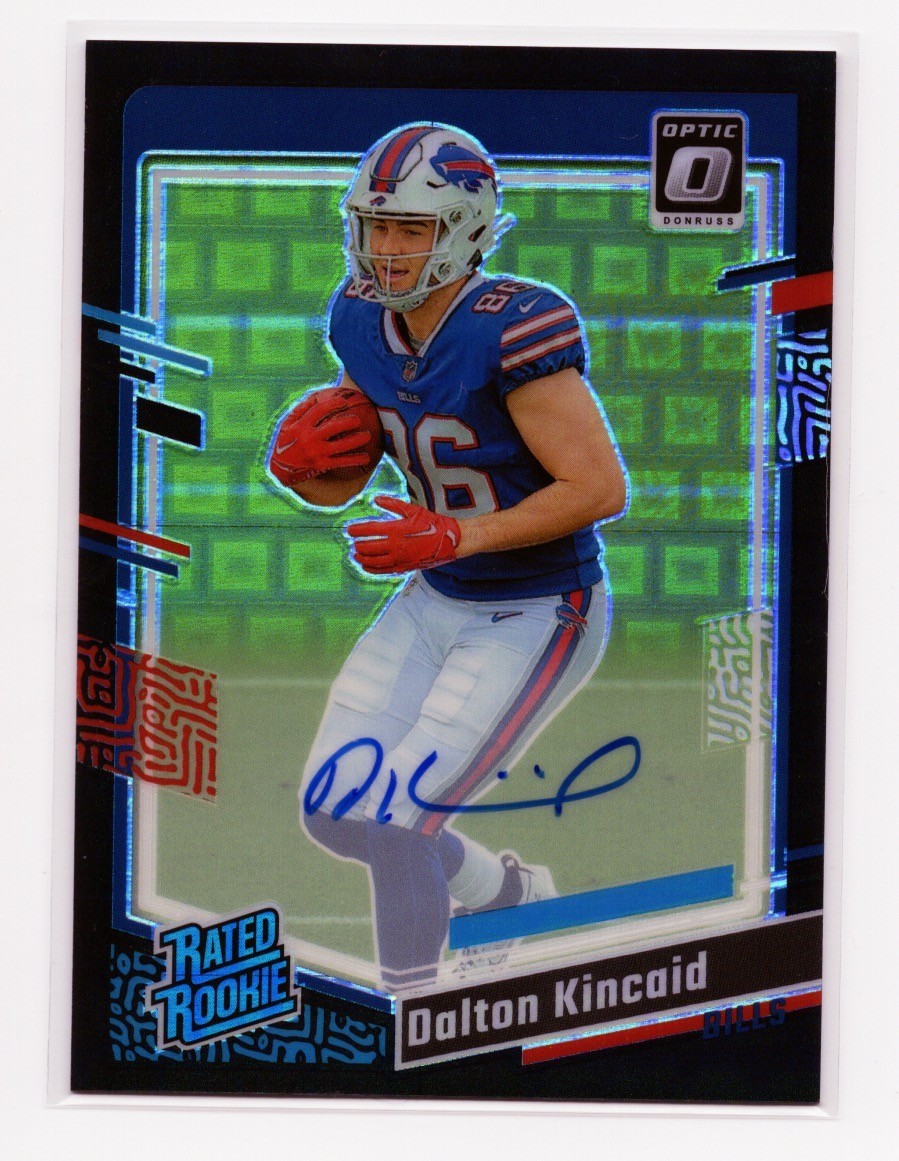 2023 Panini Donruss Optic - Rated Rookie Dalton Kincaid Black Pandora Auto /25