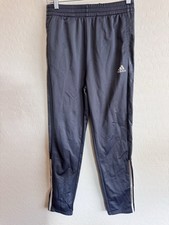 Adidas Boys Track Pants Grey Elastic Waist Logo-Size Xl 18/20