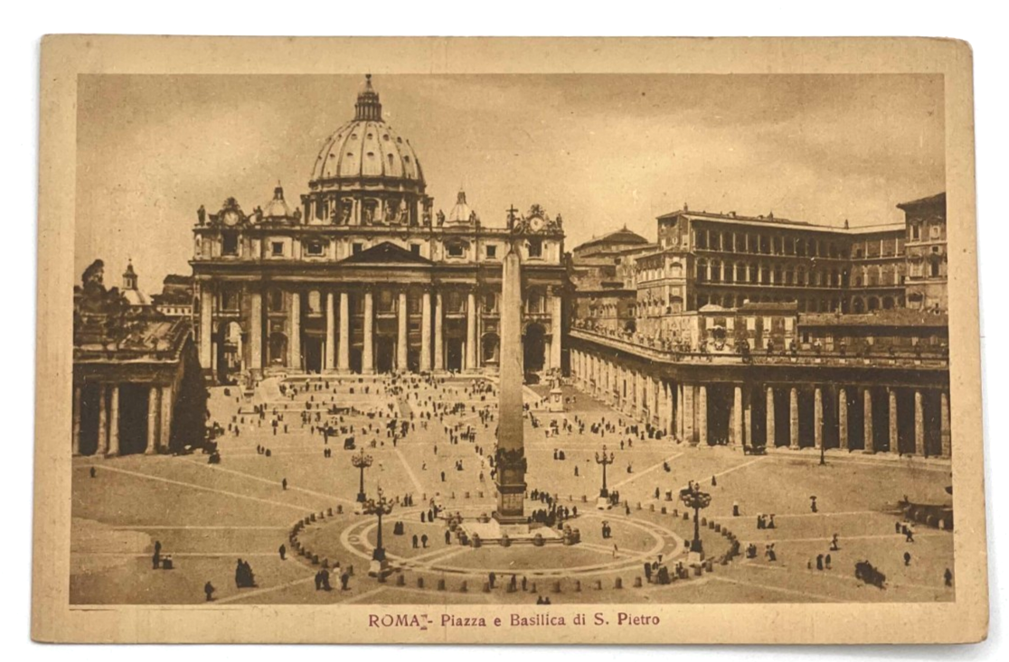 Rome St Peter's Basilica Piazza San Pietro Italy Postcard