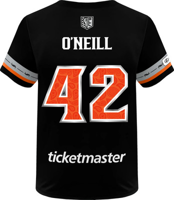 BRENNAN O'NEILL #42 DENVER OUTLAWS AWAY PLL LACROSSE JERSEY (BLACK)