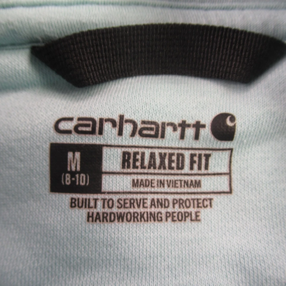 Sudadera con Capucha Carhartt Niños Mediana 8-10 Manga Larga Con Capucha Calce Relajado Bolsillos Verde Foto 4 de 4