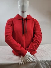Moose Knuckles Men's Red Hoodie Size Medium Full Zip Pockets Original $474