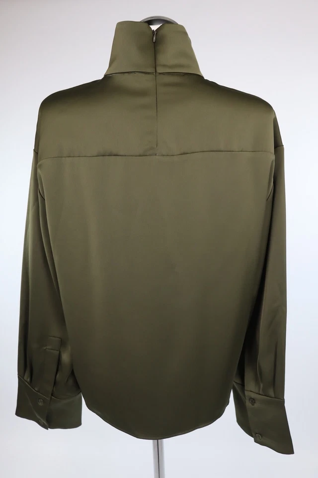 2nd Day Damen Oberteil Gr. 36 Grün Bluse Blouse Top Langarm - Bild 2 von 4