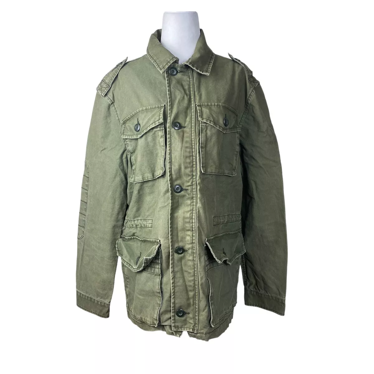 Vintage Converse Jacket Womens Small Green Bomber Military Field