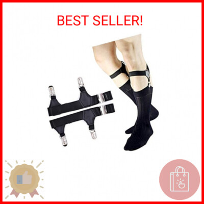 Mens Sock Garters Belt Adjustable 2-pack Sturdy Clip Suspenders