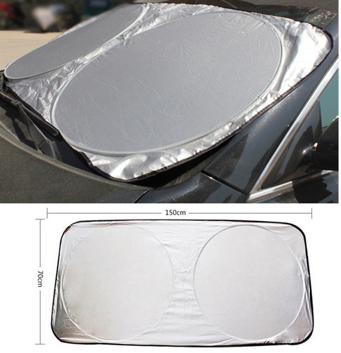 Car Front Rear Window UV Block Sun Visor Shade Windshield Foldable Folding Cover - Bild 1 von 7