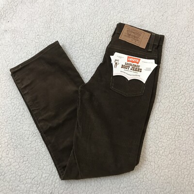 VINTAGE 1973 LEVI'S SADDLEMAN BOOT JEANS CORDUROY USA 416-1529 SZ