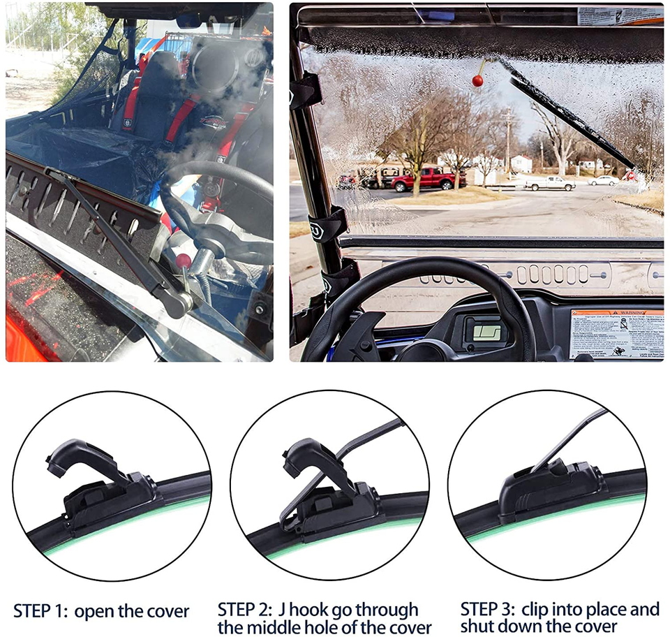Manual Windshield Wiper Kit for UTV Polaris RZR Can Am Kawasaki Honda Pioneer eBay
