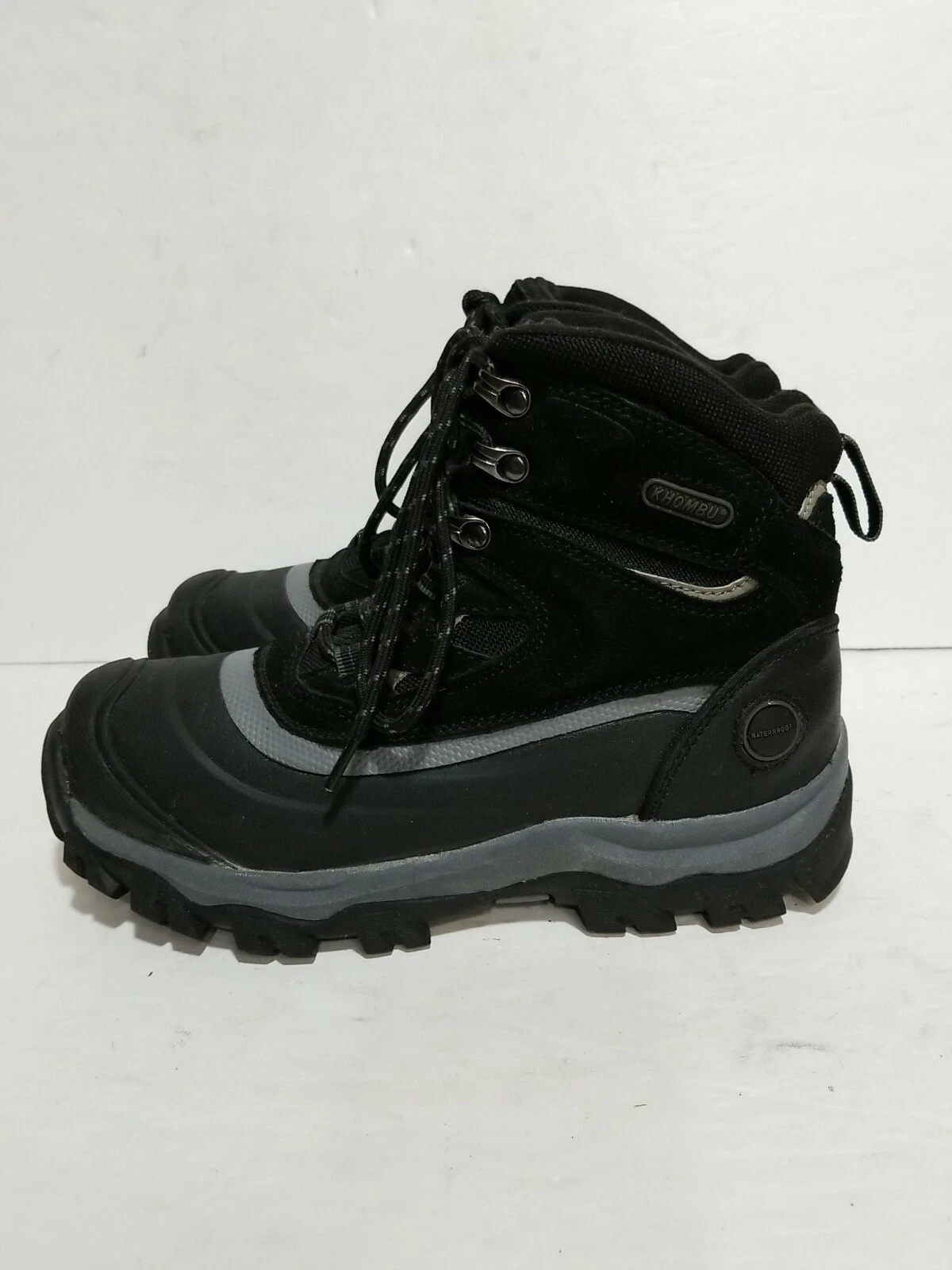 KHOMBU 744067/FLUME THERMOLITE WATERPROOF BLACK HIKING ANKLE MENS 8M BOOTS