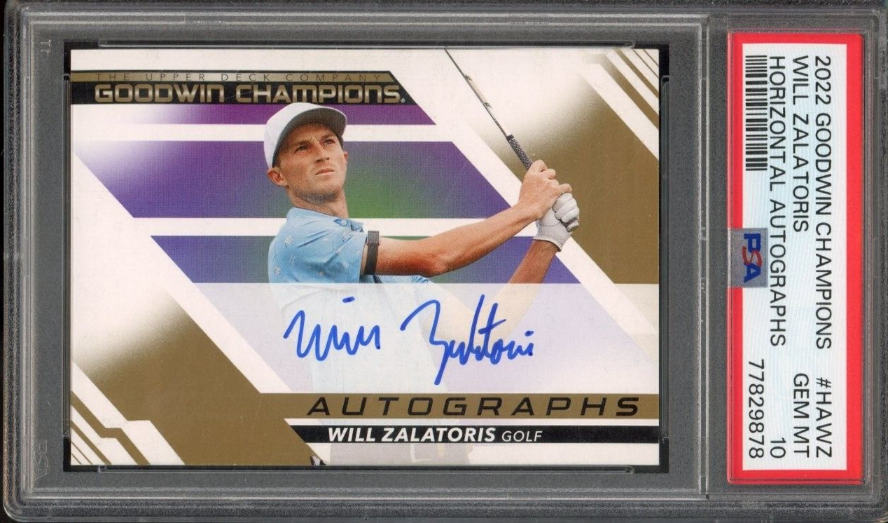 Will Zalatoris 2022 Goodwin Champions #HAWZ Rookie Horizontal Auto PSA 10 PGA 