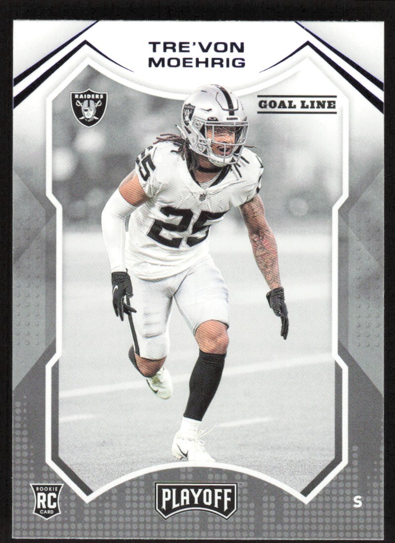 2021 Panini Playoff Goal Line Tre'von Moehrig RC #262 Las Vegas Raiders