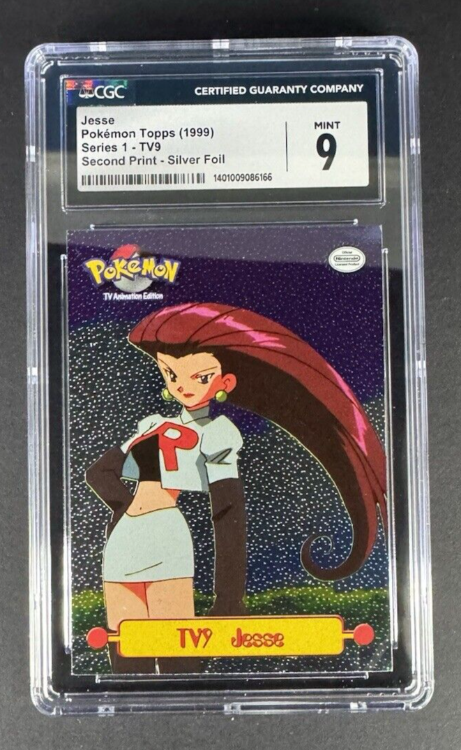 CGC Mint 9 - Jesse TV9 Silver Foil - 1999 Topps Pokémon TV