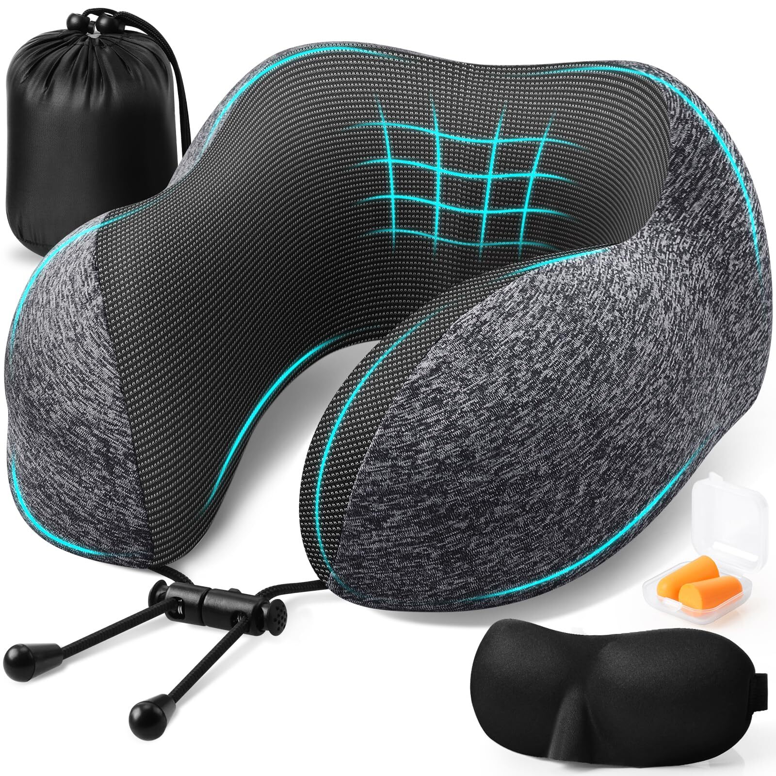 Ultra-Comfy ExploreBliss Travel Pillow with Removable Airplane Cover-image