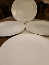 SET OF 4 - CORELLE - WINTER FROST PURE WHITE - 8 1/2" LUNCHEON PLATES