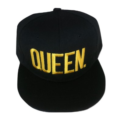 Queen Royalty 3D Embroidered Adjustable Snapback Baseball Hat Cap Gold Text