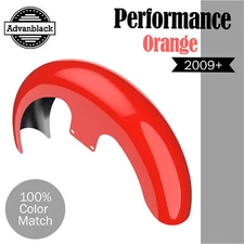 PERFORMANCE ORANGE 21" Reveal Wrapper Hugger Front Fender Fits 09+ Harley