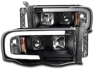 Fit 02-05 RAM 1500 2500 3500 Schwarz LED Schlauch Stil Projektor Headlights Slt