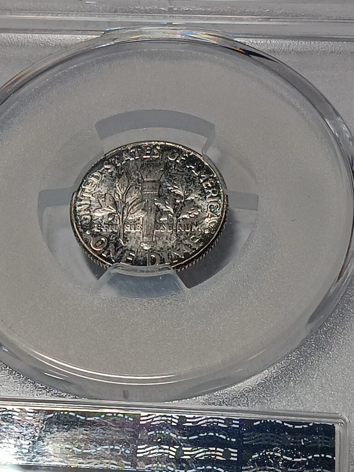 1963 Roosevelt Silver Gold SHIELD PCGS MS65 Stunning Toning - Image 4 of 4